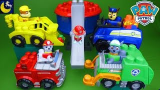 Paw Patrol IONIX Toys Chase Rubble Best Toddler Building Blocks Lookout Tower Playset Toys [upl. by Asilenna190]