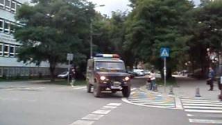 Alarmowo patrol saperski 2x Tarpan Honker 4x4 i policja B091 Fiat Ducato  Wrocław [upl. by Emogene]