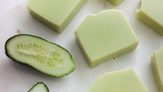 Homemade cucumber soap🥒 A cooling recipe [upl. by Cl]