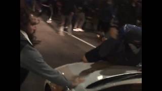 Protester hit by car [upl. by Alphard144]