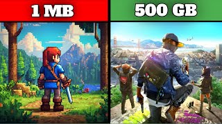 1 MB GAME VS 500 GB GAME [upl. by Aslam]