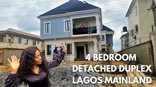 4 BEDROOM DUPLEX IN LAGOS MAINLAND GBAGADA FOR SALE  FULLY DETACHED  DREAM HOME [upl. by Halyhs]