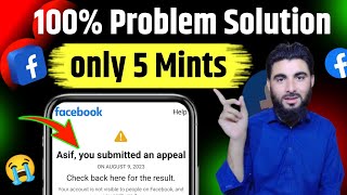 100 Solution You Submitted an Appeal Problem  You Submitted an Appeal Facebook  Problem Solve [upl. by Menken]