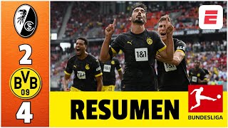 Borussia Dortmund ganó 42 a Friburgo en gran remontada Goles de Hummels Malen y Reus  Bundesliga [upl. by Eedebez677]