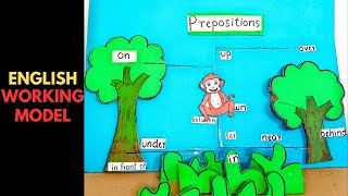 Prepositions model English Exhibition model for school l English TLM l English working model [upl. by Midge]