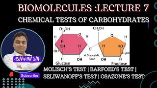 MOLISCHS TEST II OSAZONE amp BARFOEDS TEST FOR CARBOHYDRATES II BIOMOLECULES CLASS 12 CHEMISTRY [upl. by Nylanej]