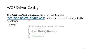 Tutorial 8  Windows Driver Framework  WDF Driver Config [upl. by Ahsikahs]