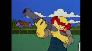 The Simpsons  Groundskeeper Willie shoots at fighter jets [upl. by Aletsirc897]