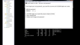 Oracle Solaris 10 x86  Recover root password [upl. by Adeehsar]