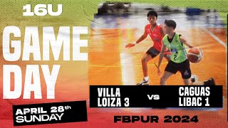 Villas de Loiza 3 vs Caguas Libac 1 FBPUR Novicios Domingo 29 Abril 2024 basketball [upl. by Terrijo224]