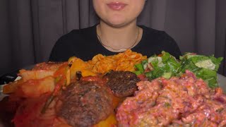 FIRINDA KÖFTE PATATES amp MAKARNA amp HAVUÇ TARATOR amp SALATA  HAMİLELİK ANILARIM  TÜRKÇE ASMR [upl. by Ramiah]