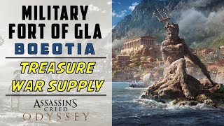 Military fort of Gla Boeotia  Loot Treasure amp War Supply Location  AC ODYSSEY [upl. by Nodnalb]