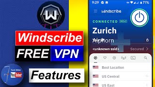 How to use Windscribe Free VPN service Windscribe vpn app review Free vpn servers app [upl. by Releehw]