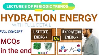 Hydration Energy 2nd year class 12 chemistry trends in periodic table of ions full concept chemistry [upl. by Jeth]