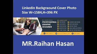 LinkedIn Background Cover Photo Design in Adobe Illustrator  Bangla [upl. by Nelyak249]