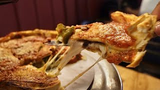 Chicago’s Famous Stuffed Deep Dish Pizza at Giordano’s near Disney Orlando Fl [upl. by Aiseneg]