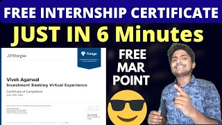 FREE Internship Certificate Online from JP Morgan Certificate in 6 minutes [upl. by Carmelo]