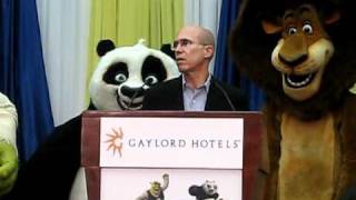 Gaylord Hotels announces DreamWorks Experience  Colin Reed amp Jeffrey Katzenberg [upl. by Findley]