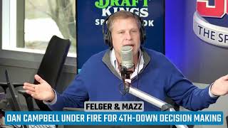 FELGER Analytics Behind Lions 4thDown Decisions  Felger amp Mazz [upl. by Cheadle]