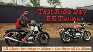 Test Ride Day  All About Riding Experience of Interceptor 650 Vs Continental GT 650  Hindi [upl. by Dupuis]