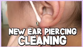 HOW TO CLEAN YOUR NEWLY PIERCED EARS  Ear Piercing Aftercare [upl. by Uund]