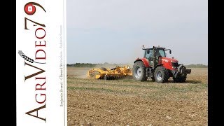 Déchaumage 2017Massey FergusonAgrisem InternationalMADE IN FRANCE [upl. by Schoenfelder]