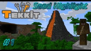 Tekkit Seed Highlight FLAMING VOLCANO JUNGLE [upl. by Nesaj]