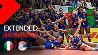 Highlights  Italy vs Serbia  CEV U22 Volleyball European Championship 2024  Gold Medal W [upl. by Eecyac]