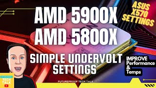 Ryzen 5900x 5800x Simple Overclock and Undervolt Bios Settings [upl. by Stich]