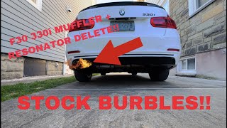 2017 Bmw 330i Muffler and Resonator Delete [upl. by Kynan201]