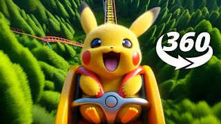 Pokemon Go 360 VR Roller Coaster Ride with Pikachu in Virtual Reality [upl. by Ameh]