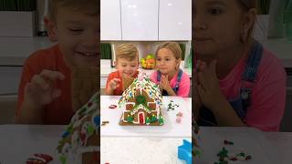 Kids learn how to decorate Gingerbread house  Fun story with uncle [upl. by Chuch]