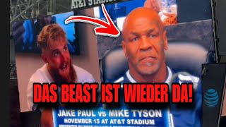 MIKE TYSON SCHOCKT JAKE PAUL KEIN SPASS MEHR BEIM FACE OFF [upl. by Parlin]