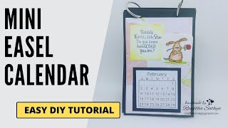 MINI EASEL CALENDAR TUTORIAL  WAYS TO USE SMALL STAMPS  HOW TO MAKE MINI EASEL [upl. by Analiese]