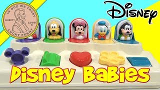 Mattel Disney Babies Poppin Pals Toy  Mickey Mouse Pluto Minnie Donald Duck Goofy [upl. by Anattar]