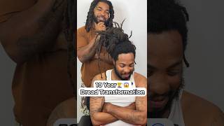 10 Year Dread Transformation 😱💇‍♂️dreads transformation [upl. by Naicul337]