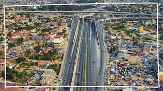 In Ghana from Ofankor through the Pokuase Interchange to Amasaman [upl. by Frohman741]