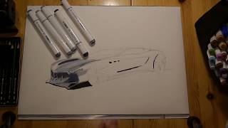 Car Design Drawing  Maserati Alfieri Car Design Transportation Design Concept Art Maserati [upl. by Lody504]