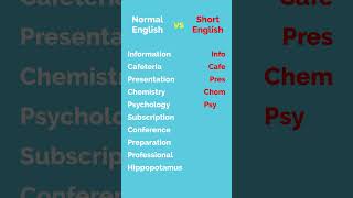 Normal English vs Short English Part 4 [upl. by Thedric]