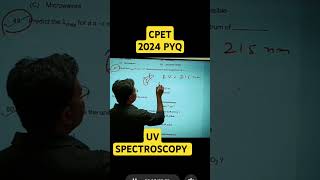 UV SPECTROSCOPY PYQ2024 [upl. by Adnoval]