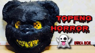 Topeng Horror Beruang Hitam  Buka Box [upl. by Alimrahs]