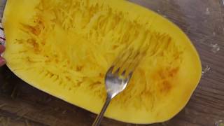 Carbfree Spaghetti Squash Recipe  Great Pasta Alternative [upl. by Ytteb]