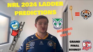 NRL 2024 LADDER PREDICTIONS [upl. by Lurleen]