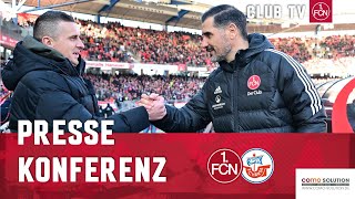 Die PK mit Cristian Fiél amp Mersad Selimbegovic  1 FC Nürnberg  FC Hansa Rostock 30 [upl. by Orest]