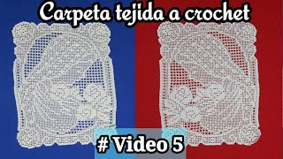 Carpeta quotVirgen Mariaquot Tejida a Crochet ● Video 5 [upl. by Eitsim501]