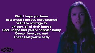 Olivia Rodrigo  hope ur ok Lyrics [upl. by Sidonia]