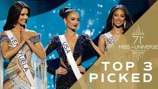 71st MISS UNIVERSE  Top 3 PICKED  Miss Universe [upl. by Ybloc]