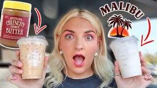 Trying VIRAL TikTok Starbucks Drinks [upl. by Ayanet]