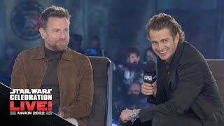 Ewan McGregor and Hayden Christensen Take The Stage At SWCA 2022  Star Wars Celebration Live [upl. by Annaoj]