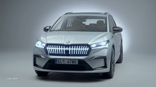 Pierwszy elektryczny SUV Skody z kryształową twarzą NajlepszePremiery [upl. by Sibilla]